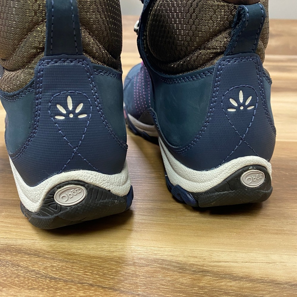 Oboz Bridger Mid B-DRY Hiking Boots Size 8 Waterproof Trail Shoes Navy Blue - Picture 9 of 11
